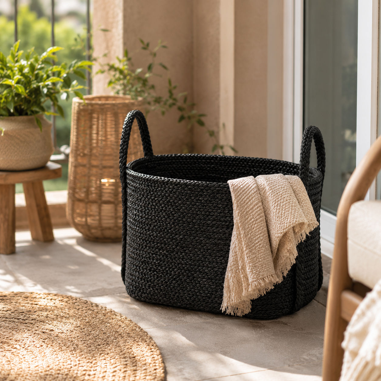 Large Jute Basket for Stylish Home Storage